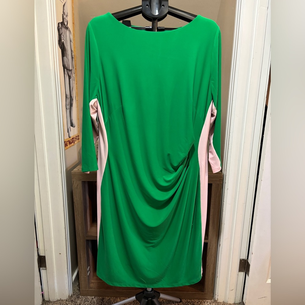 Vintage Elegant Green and white Dress